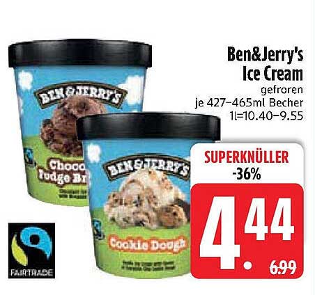 Ben&Jerry's Eiscreme - Cookie Dough & Chocolate Fudge Brownie