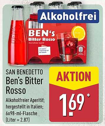 Ben's Bitter Rosso - Alkoholischer Aperitif aus Italien