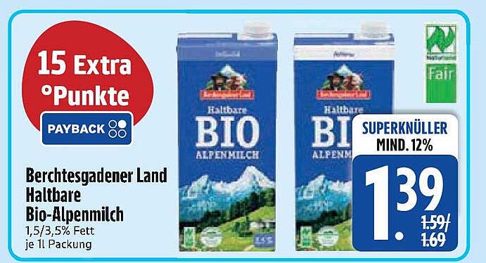 Berchtesgadener Land Haltbare Bio-Alpenmilch