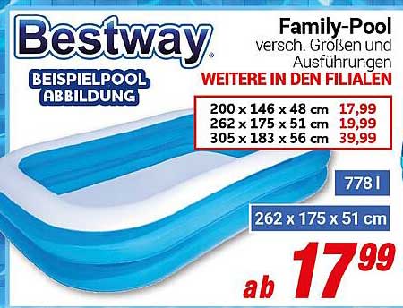 Bestway Family-Pool in verschiedenen Größen und Ausführungen