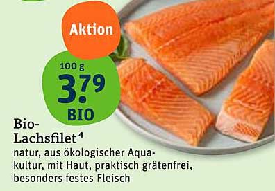 Bio-Lachsfilet - natur, aus ökologischer Aquakultur