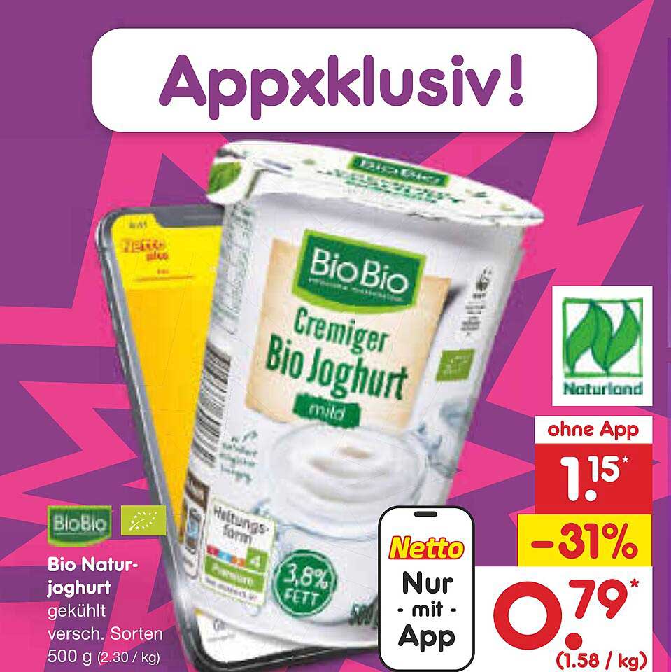 Bio Naturjoghurt 500 g - Cremiger Bio Joghurt mild