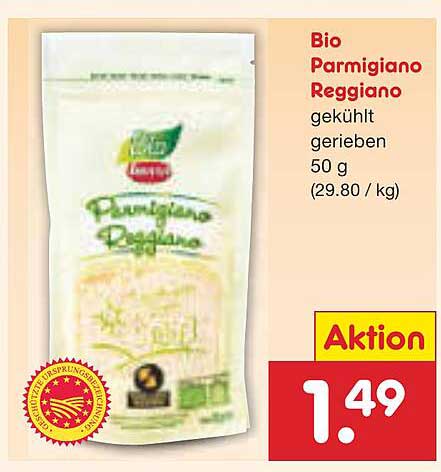 Bio Parmigiano Reggiano gekühlt gerieben 50 g