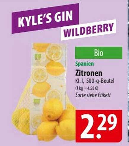 Bio Zitronen (500-g-Beutel)