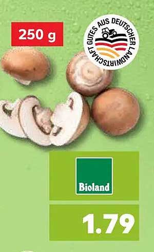 Bioland Champignons 250 g