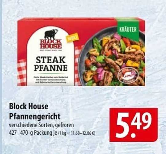 Block House Pfannengericht - verschiedene Sorten, gefroren