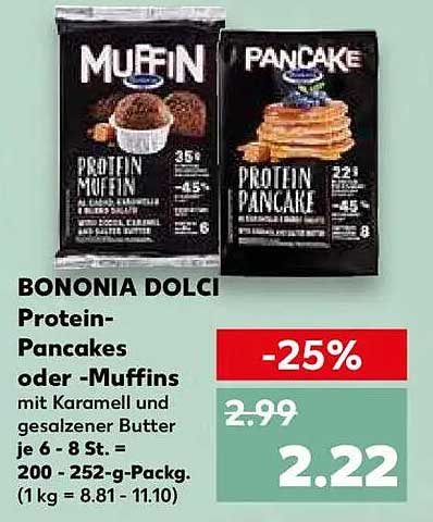 BONONIA DOLCI Protein-Pancakes oder -Muffins mit Karamell und salziger Butter