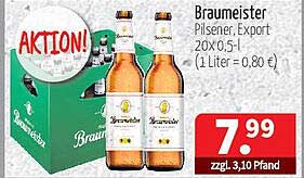 Braumeister Pilsener, Export 20x0,5l