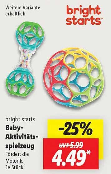 bright starts Baby-Aktivitäts-Spielzeug