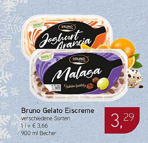 Bruno Gelato Eiscreme verschiedene Sorten