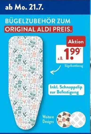 Bügelzubehör zum Original Aldi Preis