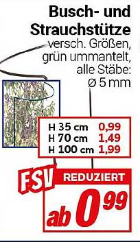 Busch- und Strauchstütze, grün ummantelt, verschiedene Größen