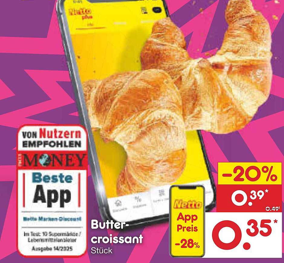 Butter-Croissant Stück
