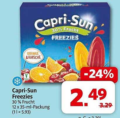 Capri-Sun Freezies - 30% Frucht, 12 x 35-ml-Packung