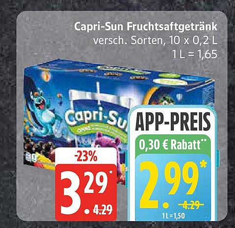 Capri-Sun Fruchtsaftgetränk, verschieden Sorten, 10 x 0,2 L
