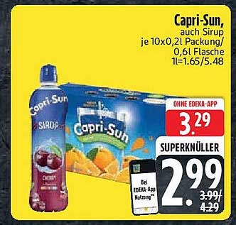 Capri-Sun Sirup – köstlicher Genuss für Groß und Klein