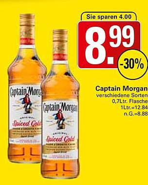 Captain Morgan Spiced Gold 0,7L Flasche