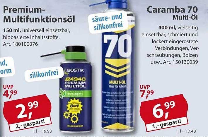 Caramba 70 Multi-Öl 400 ml - Vielseitig einsetzbar und ideal für jede Anwendung