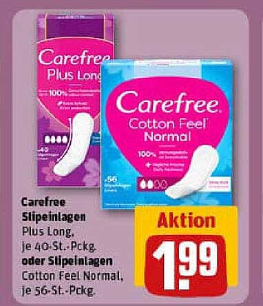 Carefree Slipseinlagen Plus Long und Cotton Feel Normal