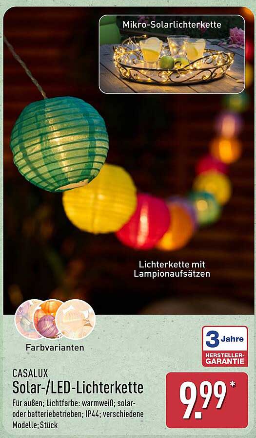 CASALUX Solar-/LED-Lichterkette