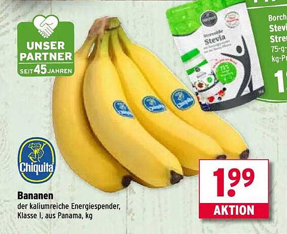 Chiquita Bananen – der kaliumreiche Energielieferant aus Panama