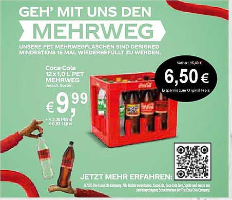 Coca-Cola 12x1,0L PET Mehrweg