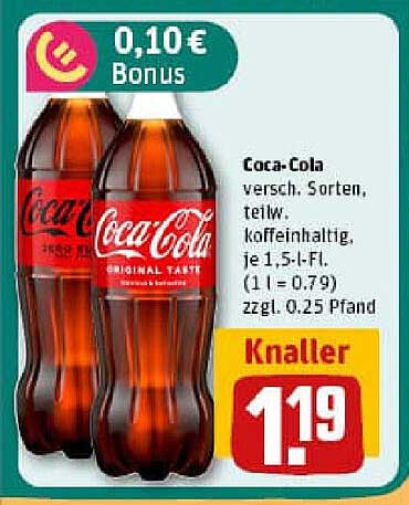 Coca-Cola 1,5 l - der erfrischende Genuss zum Sonderpreis!