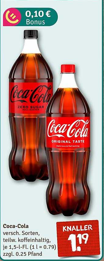 Coca-Cola 1,5-Liter-Flasche – Erfrischender Genuss zum Sonderpreis!