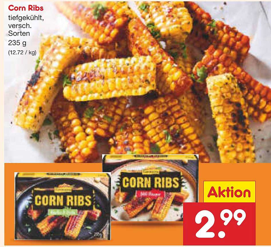 Corn Ribs tiefgekühlt, verschiedene Sorten 235 g