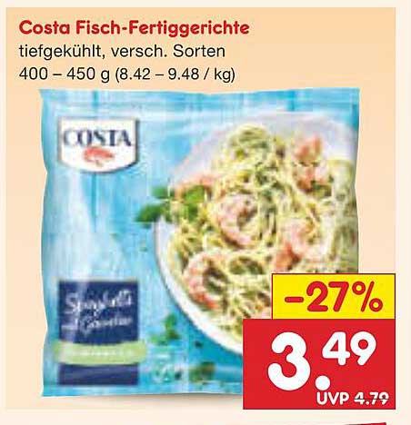 Costa Fisch-Fertiggerichte, tiefgekühlt, verschiedene Sorten