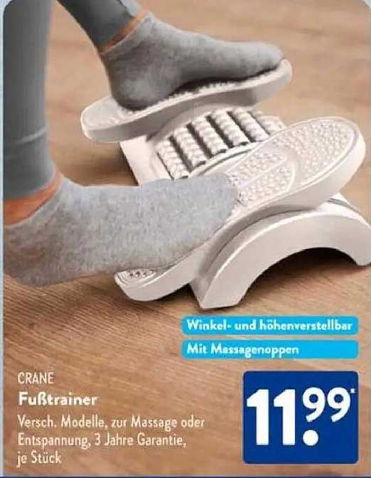 CRANE Fußtrainer - Winkeleinstellbar mit Massage-Noppen