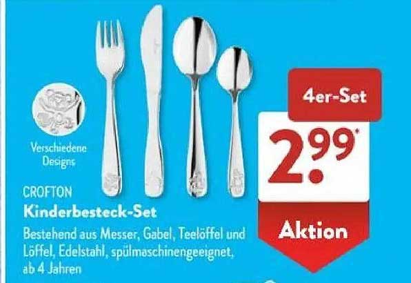 CROFTON Kinderbesteck-Set 4er-Set