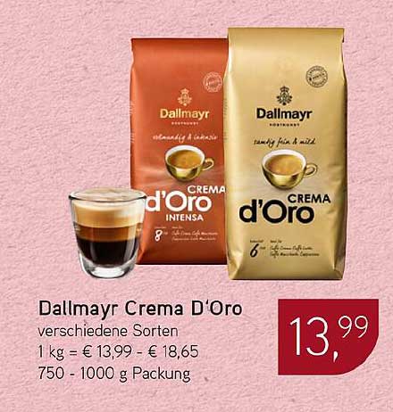 Dallmayr Crema D'Oro - Verschiedene Sorten im Angebot