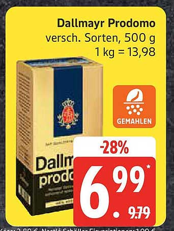 Dallmayr Prodomo Kaffee, verschiedene Sorten, 500 g
