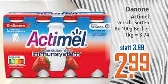 Danone Actimel 8x100g Becher - Verschiedene Sorten