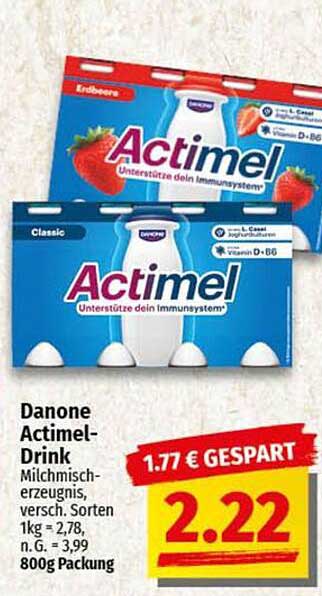Danone Actimel-Drink 800g Packung – Unterstütze dein Immunsystem