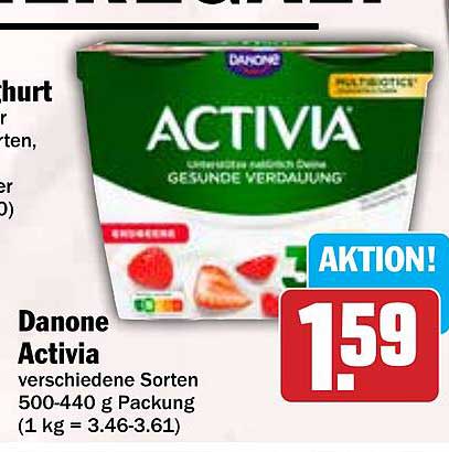 Danone Activia Joghurt verschiedene Sorten 500-440 g Packung