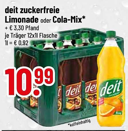 deit zuckerfreie Limonade oder Cola-Mix
