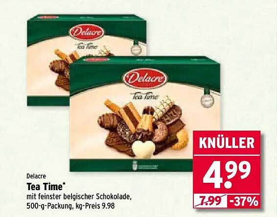 Delacre Tea Time - mit feinster belgischer Schokolade, 500-g-Packung