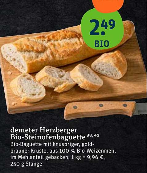 demeter Herzberger Bio-Steinoffenbaguette