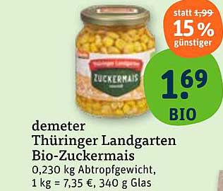 demeter Thüringer Landgarten Bio-Zuckermais