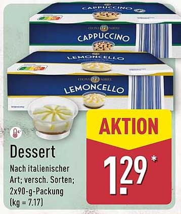 Dessert nach italienischer Art – Cappuccino und Limoncello