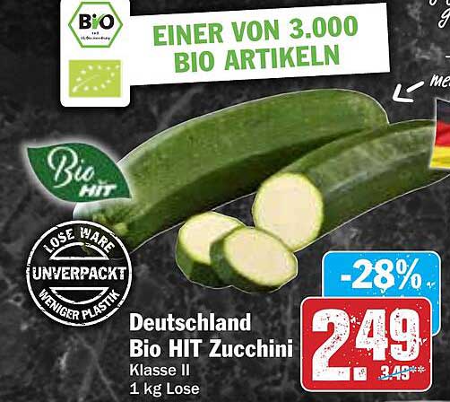 Deutschland Bio HIT Zucchini Klasse II 1 kg Lose
