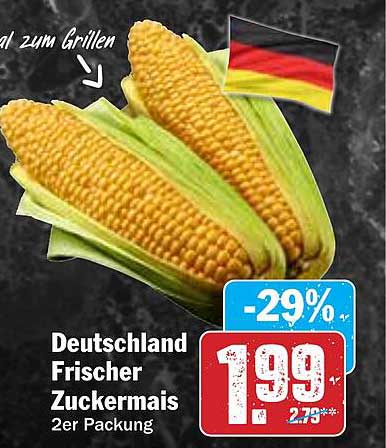 Deutschland Frischer Zuckermais 2er Packung