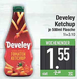 Develey Ketchup je 500ml Flasche