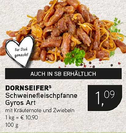 DORNSEIFER® Schweinefleischpfanne Gyros Art mit Kräuternote und Zwiebeln