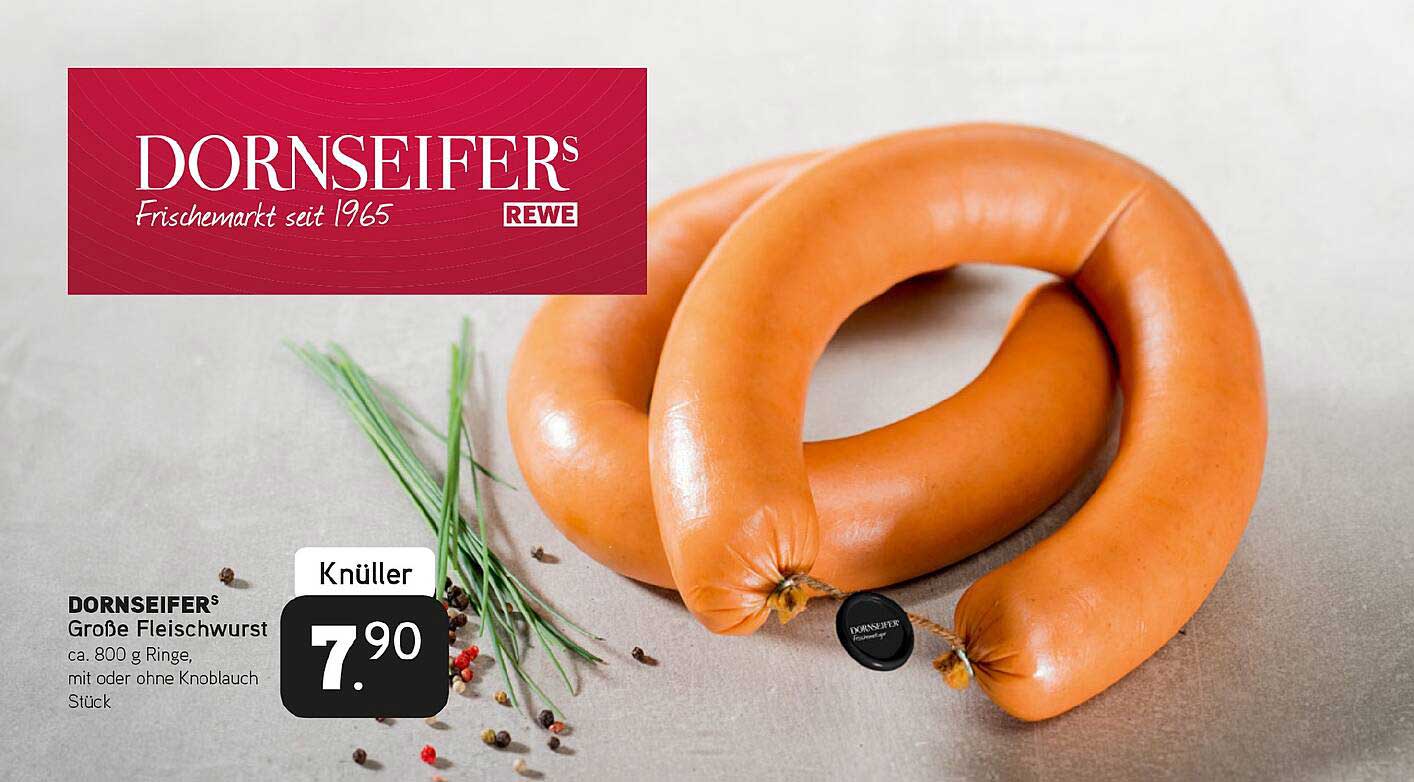 DORNSEIFERs Große Fleischwurst ca. 800 g Ringe, mit oder ohne Knoblauch