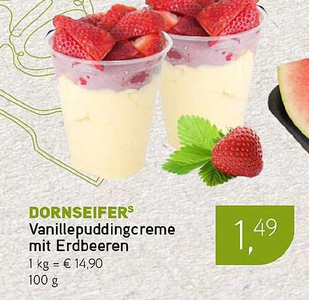 DORNSEIFER'S Vanillepuddingcreme mit Erdbeeren