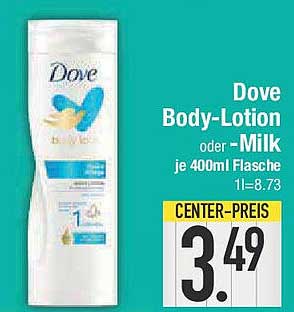Dove Body-Lotion oder -Milk je 400ml Flasche