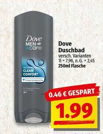 Dove Duschbad 250ml - Clean Comfort